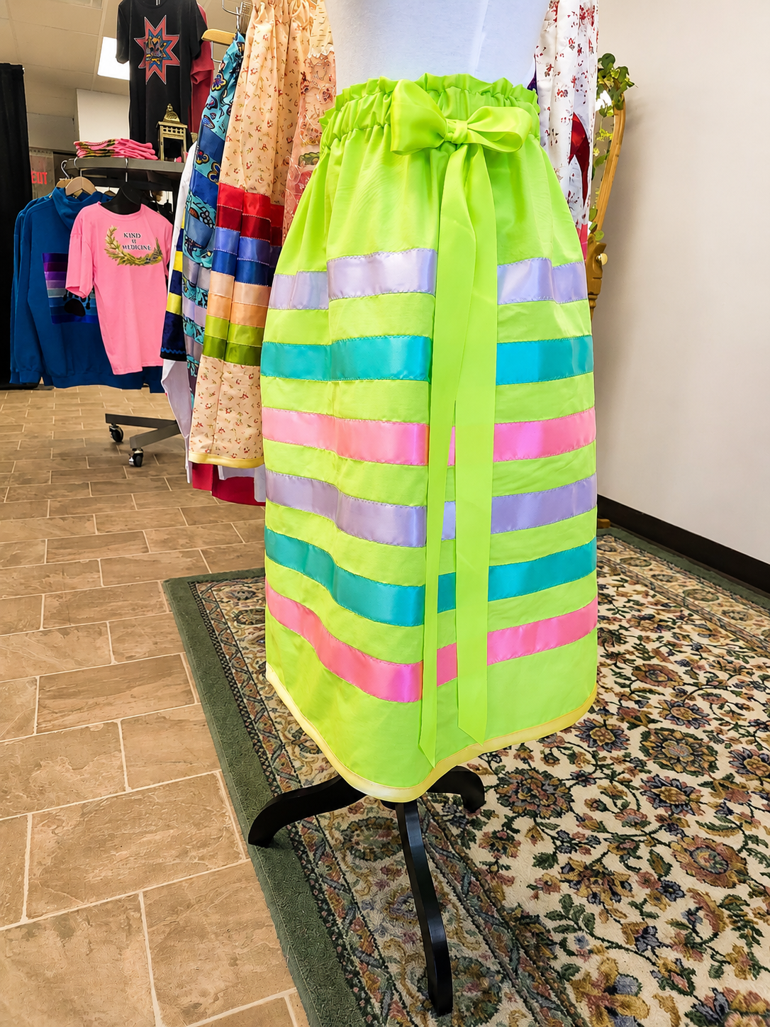 Neon Glow Ribbon Skirt