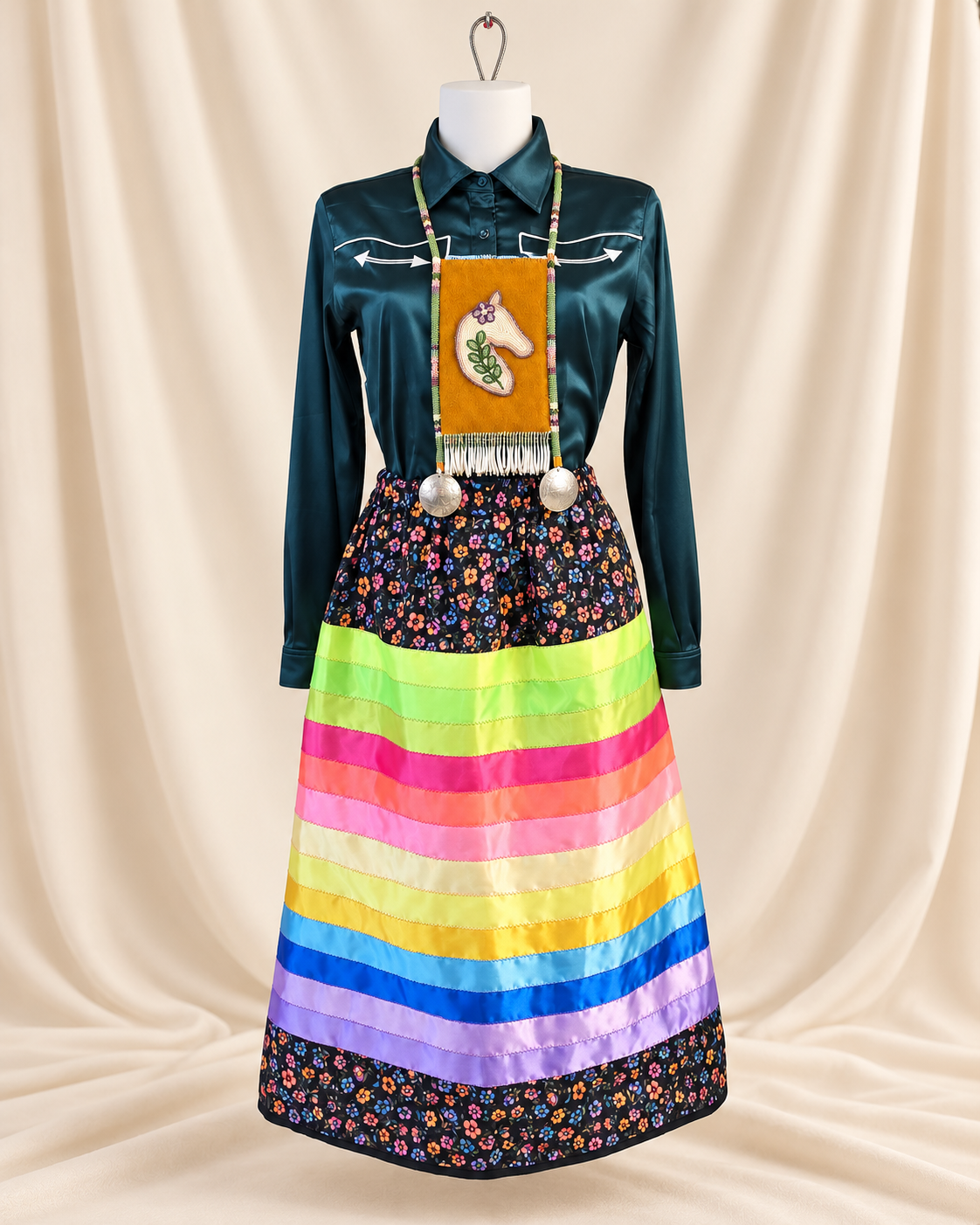 Floral Ribbon Skirt