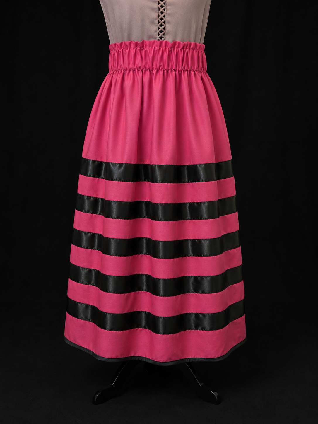 Wild Pink Ribbon Skirt - Plus