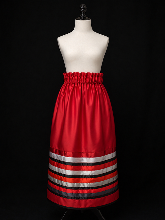 Scarlet Noir Ribbon Skirt- Plus