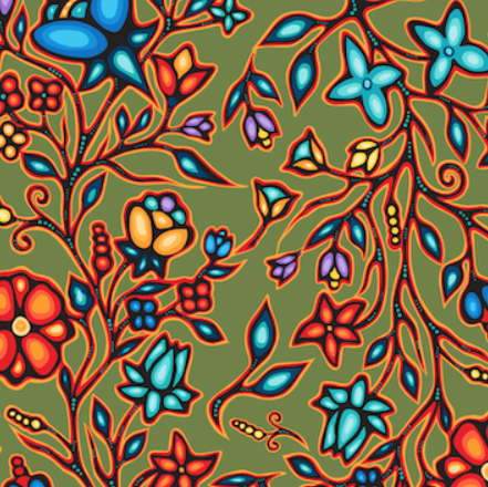 Ojibway Florals- JT-OF02-MOSS