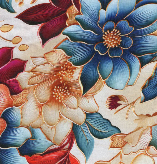 Large Florals Printed Cotton- 31-1000-0003