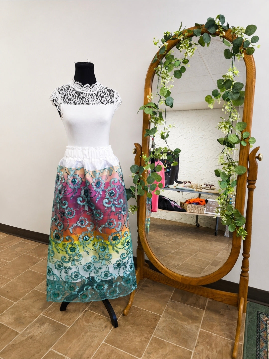 Dessert Rose Ribbon Skirt
