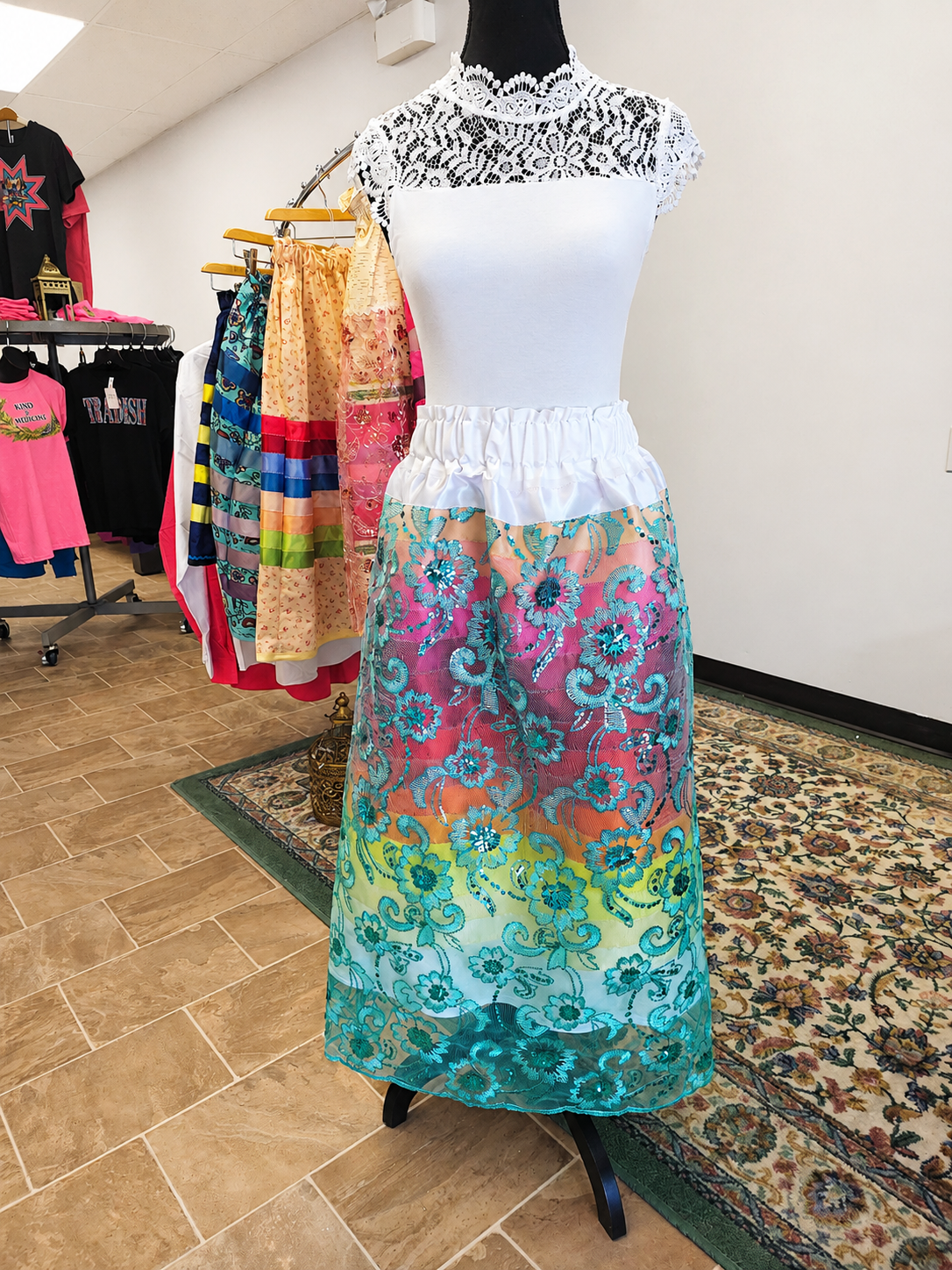 Dessert Rose Ribbon Skirt